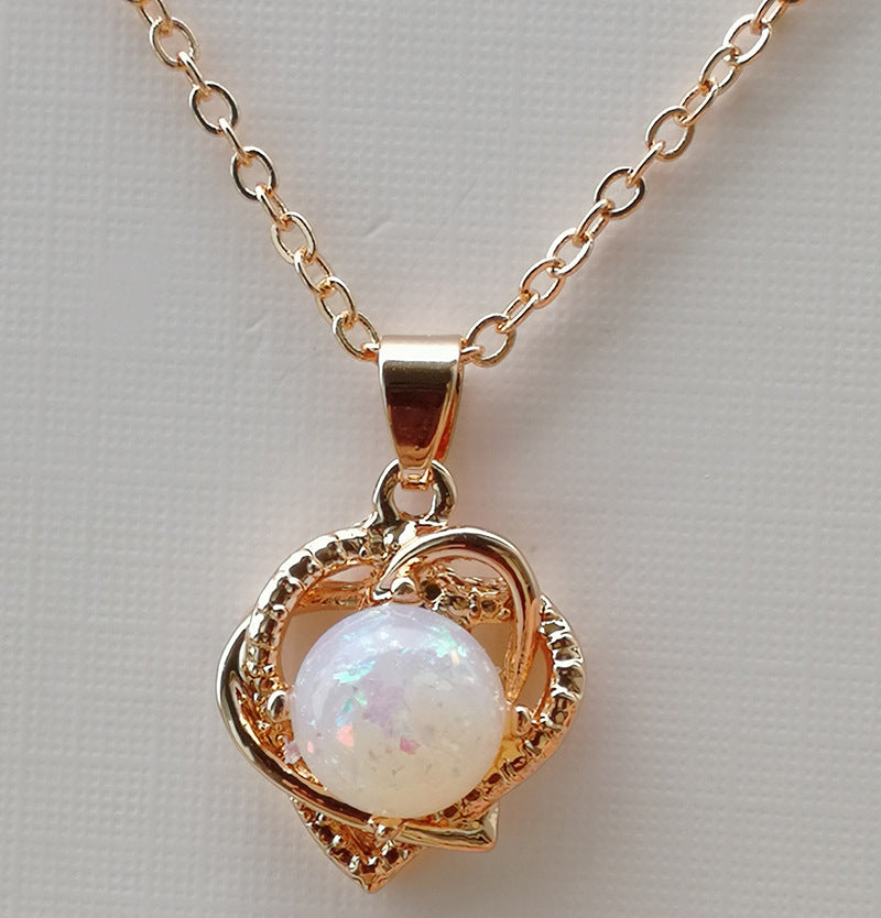 Heart-shaped Pendant Necklace For Women