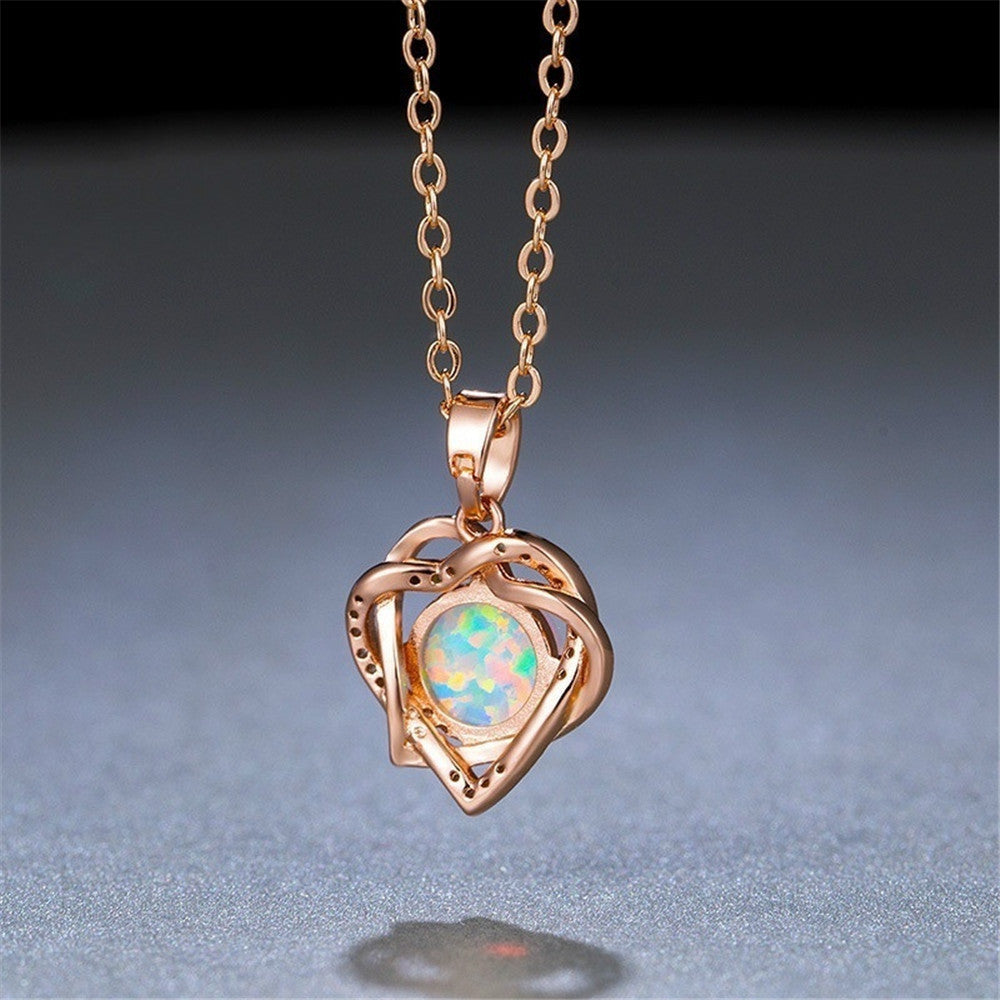 Heart-shaped Pendant Necklace For Women